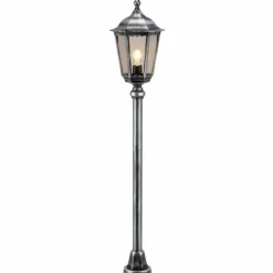 Arrach Lampadaire Luminaires LCD Noir, Argenté, 1 lumière