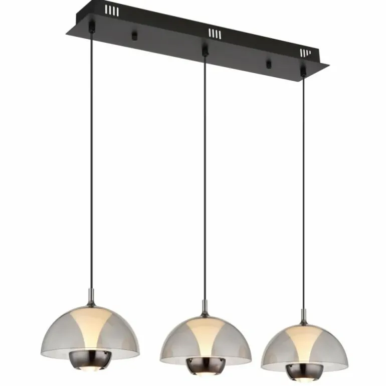 Arus Suspension Luminaires Globo Lighting LED Noir, 1 lumière