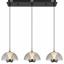 Arus Suspension Luminaires Globo Lighting LED Noir, 1 lumière