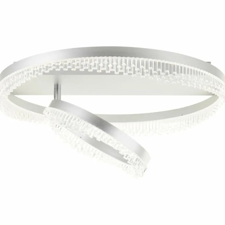 Aurora Plafonnier Luminaires Brilliant LED Argenté, 1 lumière, Télécommandes