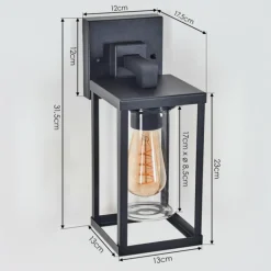 Avete Lampe murale d´extérieur Noir, 1 lumière