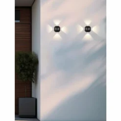 AVISIO Applique murale Luminaires Trio LED Noir, 4 lumières