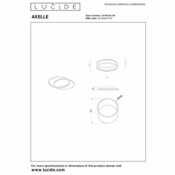 AXELLE Plafonnier Luminaires Lucide LED Noir, 1 lumière