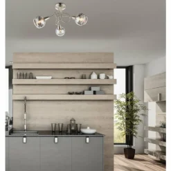 Ball Plafonnier Luminaires Globo Lighting Nickel mat, 3 lumières