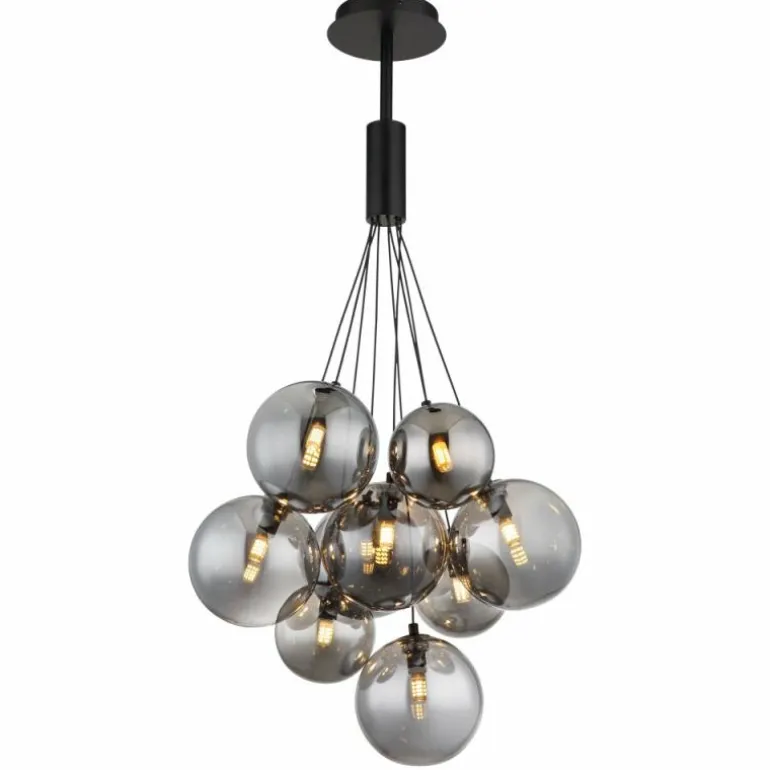 Ballgi Suspension Luminaires Globo Lighting Noir, 9 lumières