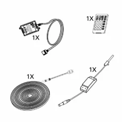 Bande LED Eglo-Leuchten FLEXIBLE Blanc, 1 lumière