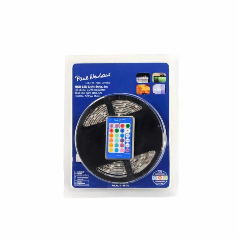 Bandes LED Paul Neuhaus TEANIA Multicolore, 1 lumière, Télécommandes, Changeur de couleurs