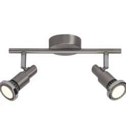 Barre de spots Brilliant Leuchten Ryan Chrome, Blanc, 2 lumières