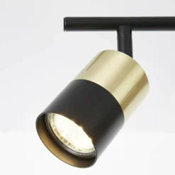 Barre de spots Brilliant Maribel Laiton, Noir, 2 lumières