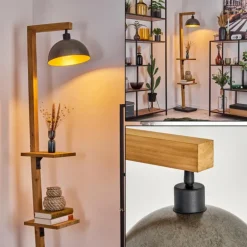 Baval Lampadaire Écru, Noir, 1 lumière