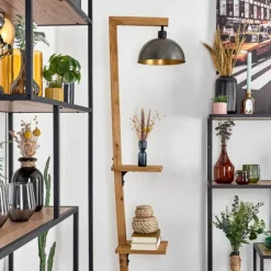 Baval Lampadaire Écru, Noir, 1 lumière