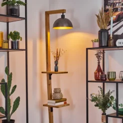 Baval Lampadaire Écru, Noir, 1 lumière