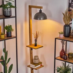 Baval Lampadaire Écru, Noir, 1 lumière