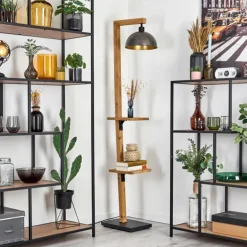 Baval Lampadaire Écru, Noir, 1 lumière