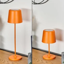 Belece Lampe de table d'extérieur, Lampe à poser LED Orange, 1 lumière