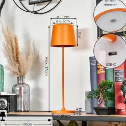 Belece Lampe de table d'extérieur, Lampe à poser LED Orange, 1 lumière