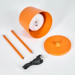 Belece Lampe de table d'extérieur, Lampe à poser LED Orange, 1 lumière