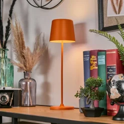 Belece Lampe de table d'extérieur, Lampe à poser LED Orange, 1 lumière