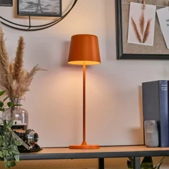 Belece Lampe de table d'extérieur, Lampe à poser LED Orange, 1 lumière