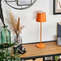 Belece Lampe de table d'extérieur, Lampe à poser LED Orange, 1 lumière