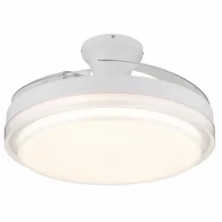 Beliz Ventilateur de plafond lumineux Luminaires Globo Lighting LED Blanc, 1 lumière, Télécommandes