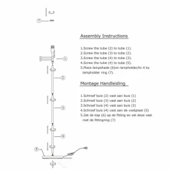Bella Lampadaire Luminaires Steinhauer Bronze, 1 lumière