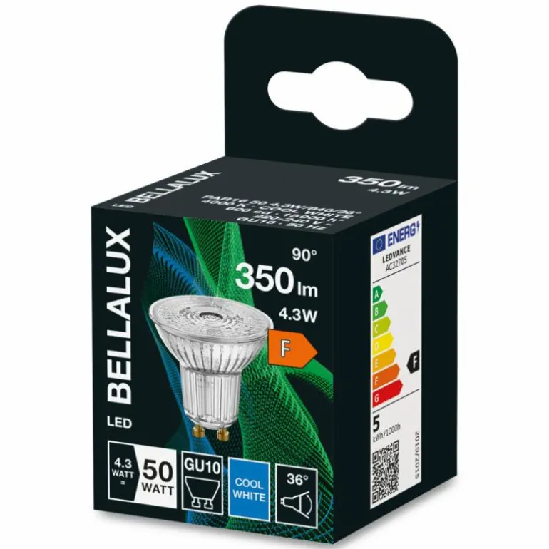 BELLALUX® BELLALUX® LED GU10 4,3 watt 4000 kelvin 350 lumen