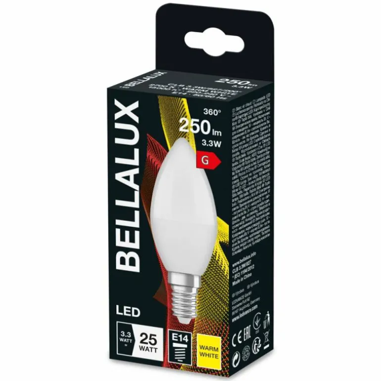 BELLALUX® LED E14 3,3 watt 2700 kelvin 250 lumen