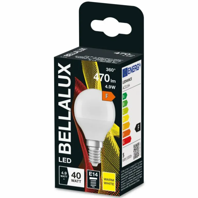 BELLALUX® LED E14 4,9 watt 2700 kelvin 470 lumen