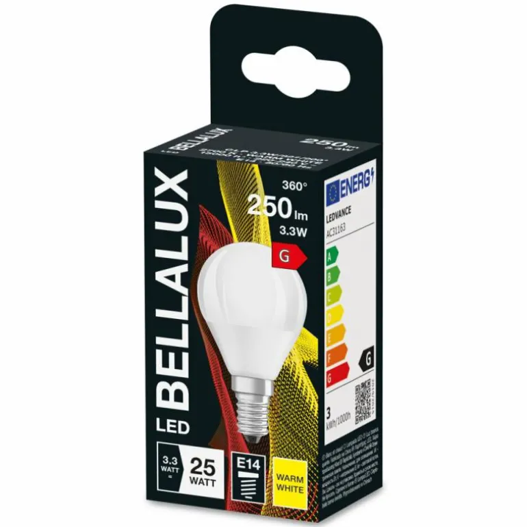 BELLALUX® LED E14 3,3 watt 2700 kelvin 250 lumen