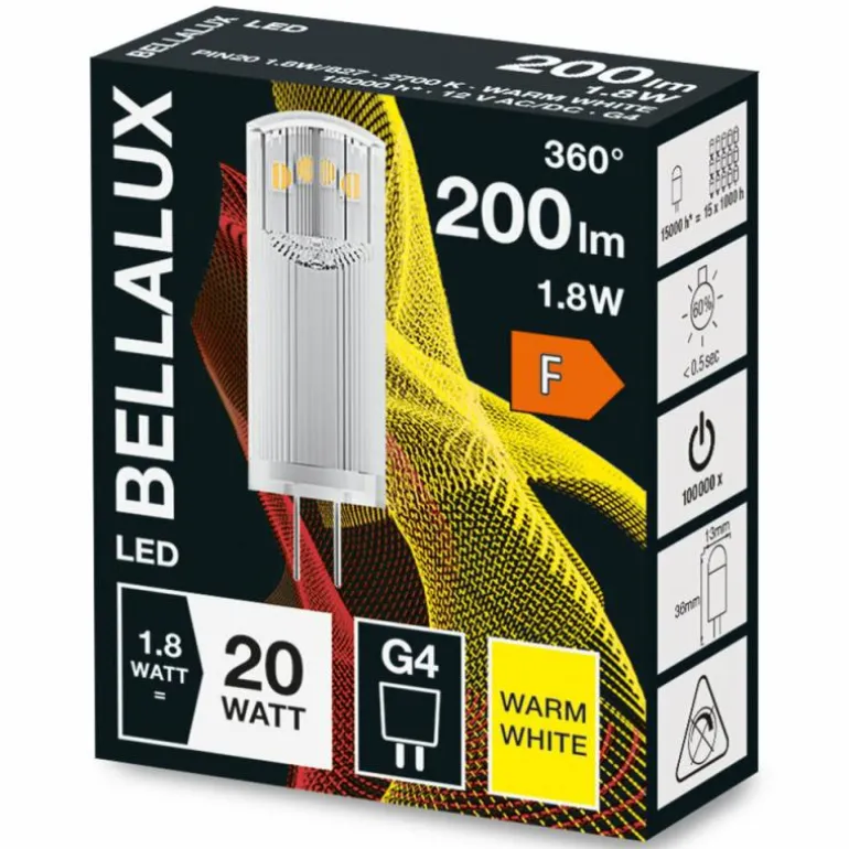 BELLALUX® LED G4 1,8 watt 2700 kelvin 200 lumen
