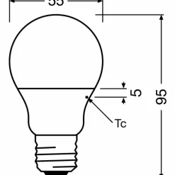 BELLALUX Lot de 2 LED E27 4,9 watt 2700 kelvin 470 lumen