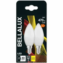 BELLALUX® Lot de 2 LED E14 4,9 watt 2700 kelvin 470 lumen