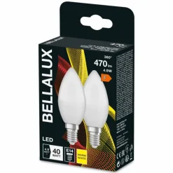 BELLALUX® Lot de 2 LED E14 4,9 watt 2700 kelvin 470 lumen