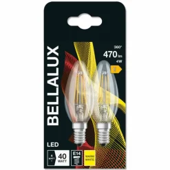 BELLALUX® Lot de 2 LED E14 4 watt 2700 kelvin 470 lumen