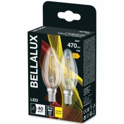 BELLALUX® Lot de 2 LED E14 4 watt 2700 kelvin 470 lumen