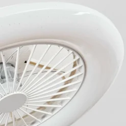 Benasal Plafonnier, Ventilateur de plafond lumineux Blanc, 1 lumière, Télécommandes