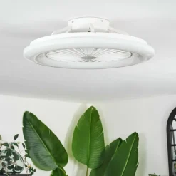 Benasal Plafonnier, Ventilateur de plafond lumineux Blanc, 1 lumière, Télécommandes