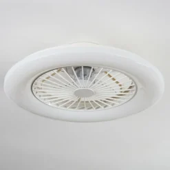 Benasal Plafonnier, Ventilateur de plafond lumineux Blanc, 1 lumière, Télécommandes