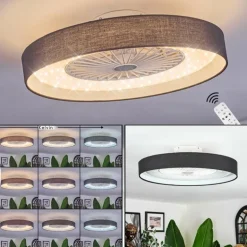 Benasal Plafonnier, Ventilateur de plafond lumineux LED Blanc, 1 lumière, Télécommandes