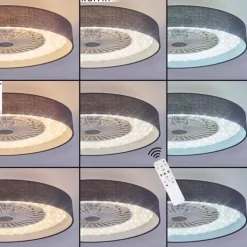 Benasal Plafonnier, Ventilateur de plafond lumineux LED Blanc, 1 lumière, Télécommandes