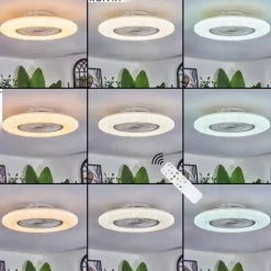 Benesal Plafonnier, Ventilateur de plafond lumineux LED Blanc, 1 lumière, Télécommandes