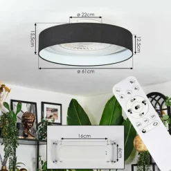 Benesal Plafonnier, Ventilateur de plafond lumineux LED Blanc, 1 lumière, Télécommandes