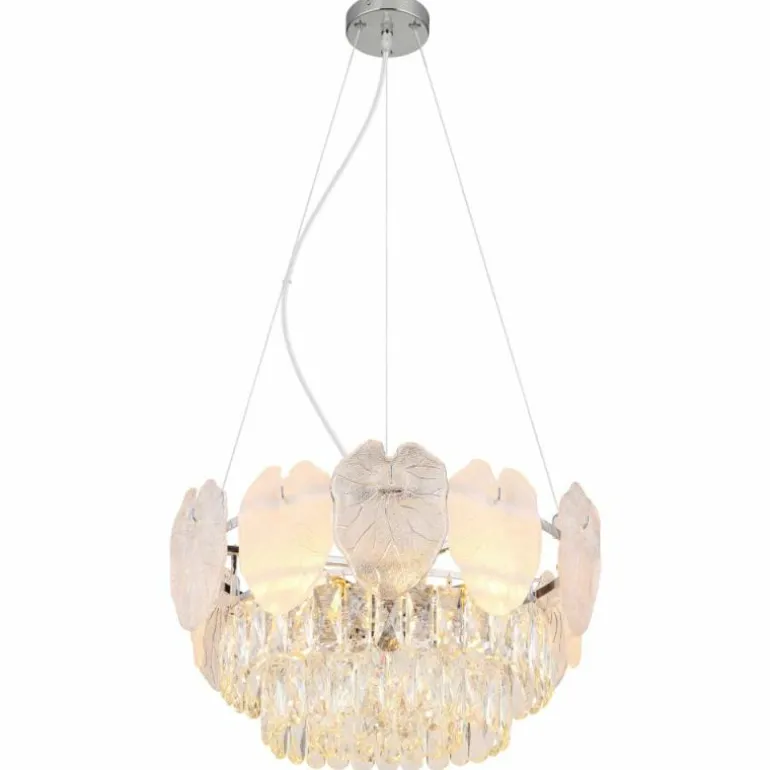 Benjamin Lustre Luminaires Globo Lighting Chrome, 8 lumières