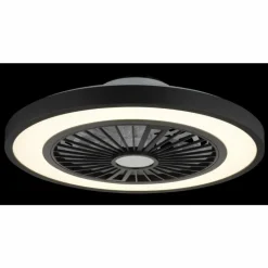 Blizzak Ventilateur de plafond lumineux Luminaires Globo Lighting LED Noir, 1 lumière, Télécommandes