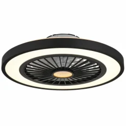 Blizzak Ventilateur de plafond lumineux Luminaires Globo Lighting LED Noir, 1 lumière, Télécommandes