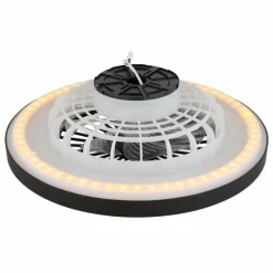 Blizzak Ventilateur de plafond lumineux Luminaires Globo Lighting LED Noir, 1 lumière, Télécommandes