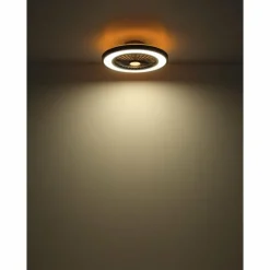 Blizzak Ventilateur de plafond lumineux Luminaires Globo Lighting LED Noir, 1 lumière, Télécommandes