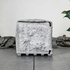 Bloc de prises électriques d'extérieur Tinú Noir, Pierre