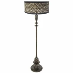 Bois Lampadaire Luminaires Steinhauer Noir, 1 lumière